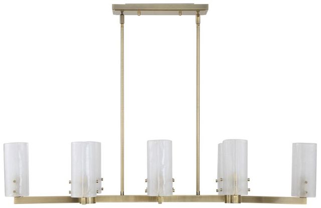 Uttermost® Mistie Antique Brass Linear Chandelier-2
