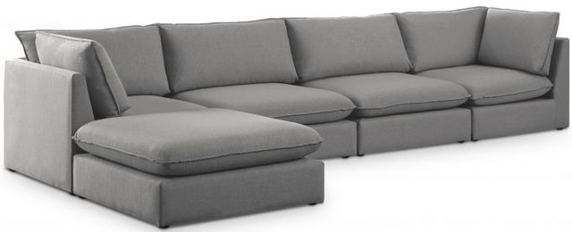Meridian Furniture Mackenzie 5-Piece Grey Modular Sectional Set-0