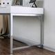 Furniture of America® Loke Chrome/White Writing Desk-3