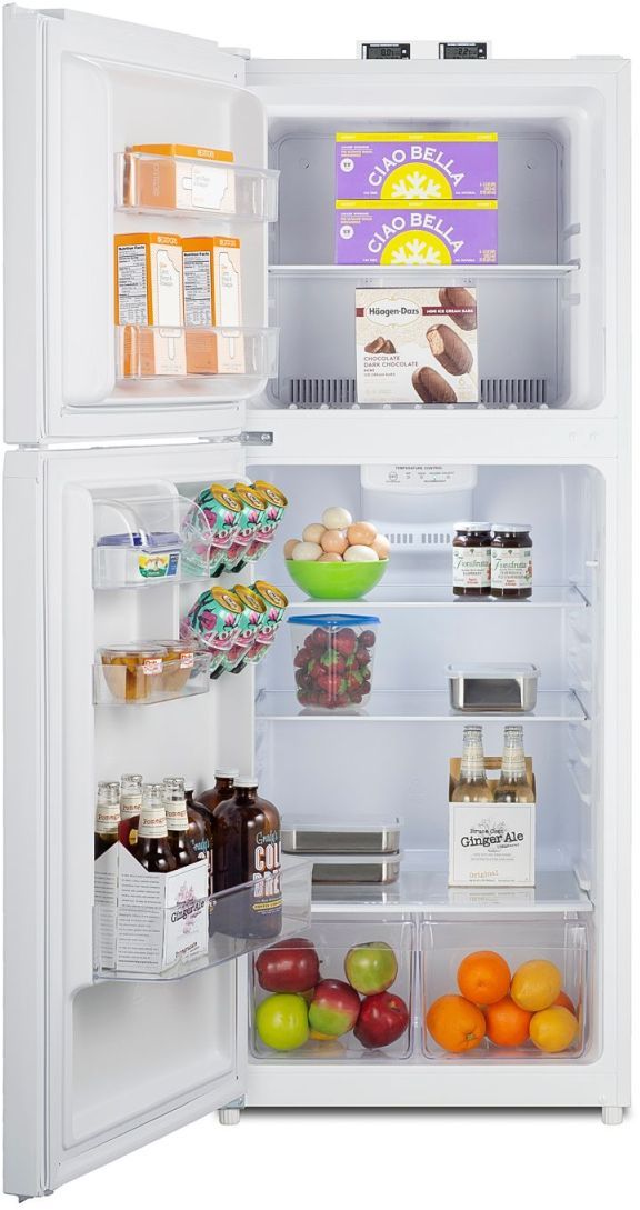 Summit® 24" 10.1 Cu. Ft. White Counter Depth Top Freezer Refrigerator-3