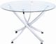 Coaster® Beckham Glass Top Round Dining Table with Chrome Base-0