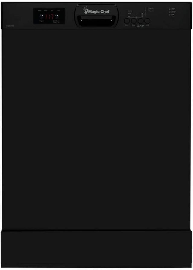 Magic Chef® 24" Black Front Control Built In Dishwasher-0