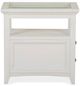 Magnussen Home® Heron Cove Glass Insert Chalk White Chairside End Table-3