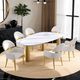 Furniture of America® Northam White Dining Table with Matte Gold Base-1