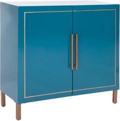 Armoire de Decor-Rest® Furniture LTD Carlotta - Laque turquoise brillante