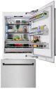 ZLINE 36" 19.8 Cu. Ft Satin Stainless Steel Built-In Bottom Freezer Refrigerator with Matte Black Accents-2