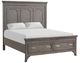 New Classic® Home Furnishings Lisbon 4-Piece Gray King Bedroom Set-2