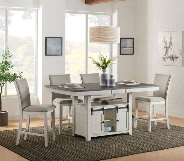 Urban Styles Furniture Omaha 5-Piece Almond/Gray Counter Height Dining Set-3
