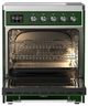 Ilve® Majestic III 30" Emerald Green Pro Style Induction Range with Solid Door and Chrome Trim-1