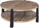 Signature Design by Ashley® Ridgester Light Brown Cocktail Table with Black Base-0