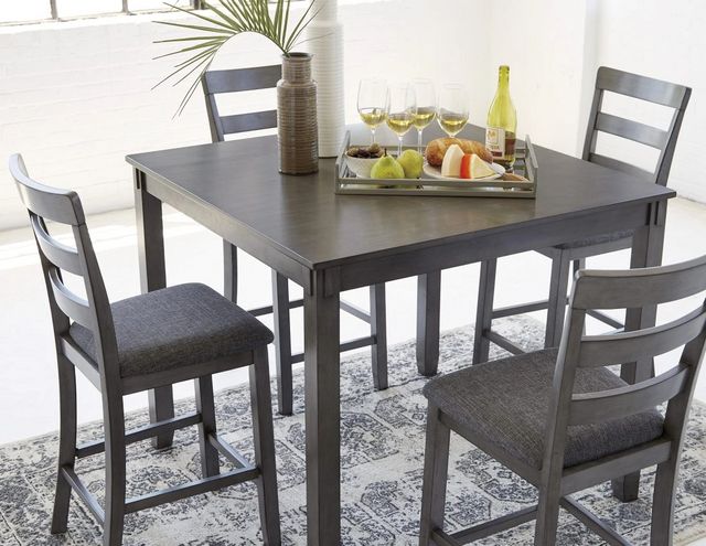 Signature Design by Ashley® Bridson 5-Piece Gray Counter Height Dining Table Set-5