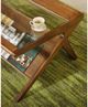 Olliix by INK+IVY Pecan Rocket Tempered Glass Coffee Table with Pecan Base-1