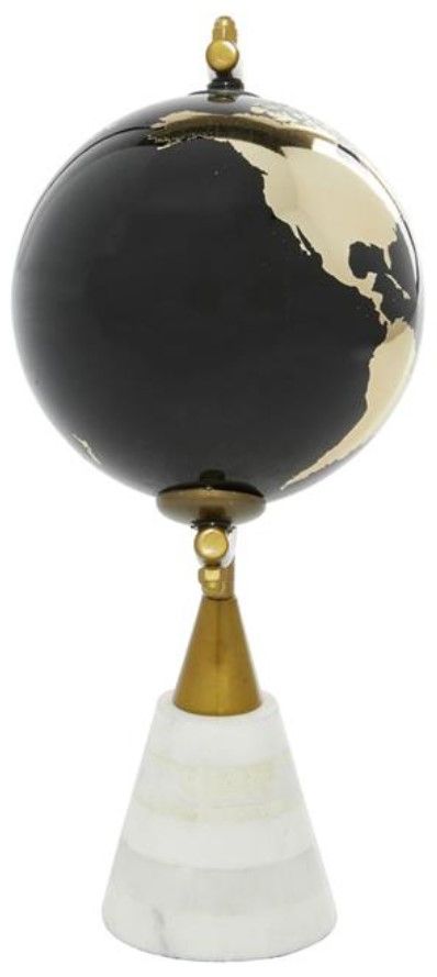 Deco Marche Gold Globe with Marble Base-1