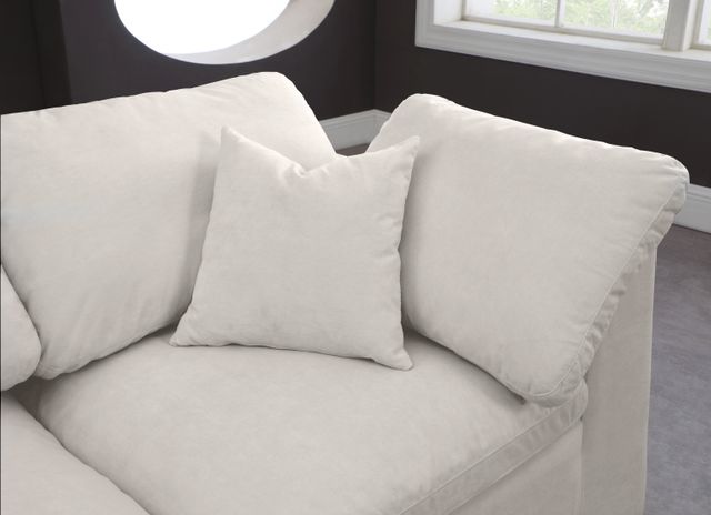 Meridian Furniture Cozy 4-Piece Cream 156" Armless Modular Sofa-3
