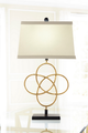 Chelsea House Lisa Kahn Black/Gold Leaf Loose Knot Lamp-3