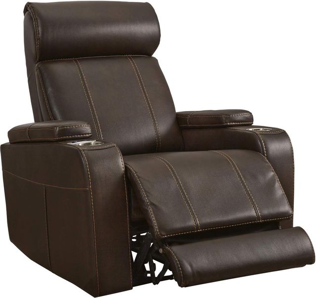 Signature Design by Ashley® Screen Time Walnut Power Recliner-1