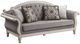 ACME Furniture Florian Antique White/Gray Sofa with 4 Pillows-0