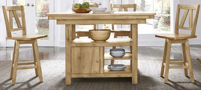 Liberty Furniture Lindsey Farm 5-Piece Natural Gathering Dining Table Set-0