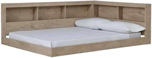 Signature Design by Ashley® Oliah Natural Full Bookcase Storage Bed-0