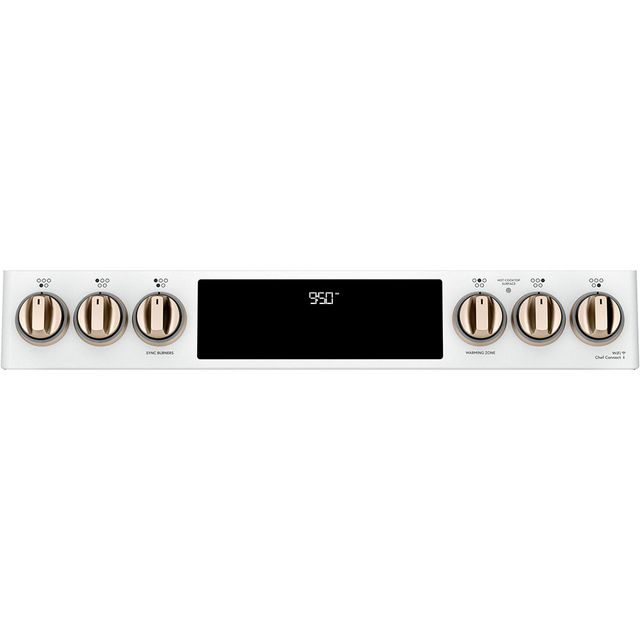 Café™ 30" Matte White Slide In Double Oven Induction Range-2
