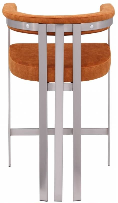 Meridian Furniture Marcello Brushed Cognac/Brushed Chrome Counter Stool-3