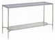 ACME Furniture Adelrik Glass Top Sofa Table with Chrome Frame-0
