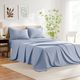 Sleeptone® Basics Griptone™ 6-Piece Light Blue Premium Bamboo Twin Sheet Set-5