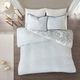 Olliix by Madison Park 3 Piece Blue King/California King Isla Cotton Printed Reversible Duvet Cover Set-5