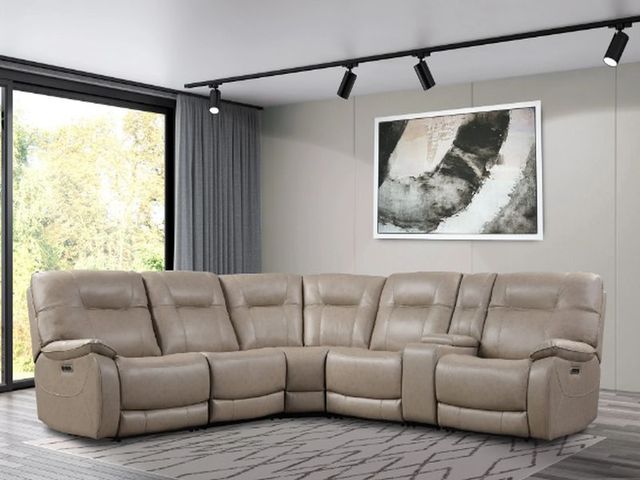 Parker House® Axel 6-Piece Parchment Sectional-3