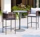 Zuo® Modern Soleil Gray Steel Outdoor Bar Table-5