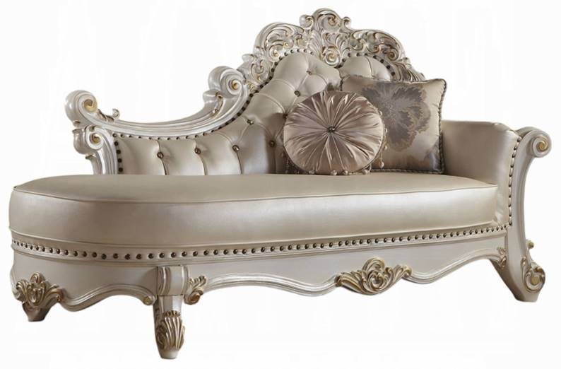 ACME Furniture Vendome Antique Pearl Chaise | Stylehouse