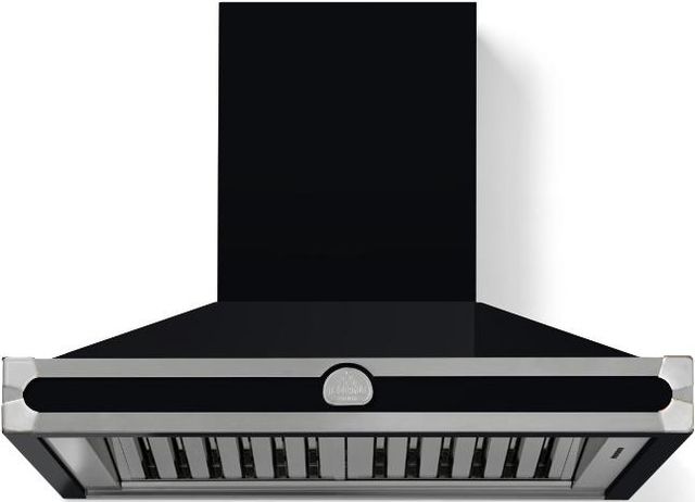 La Cornue CornuFé 90 AlberTine 36" Gloss Black Wall Mounted Chimney Hood-0