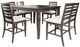 Jofran Inc. Lincoln Square 6-Piece Dark Espresso/Light Cream Counter Dining Set-0