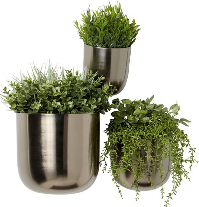 Deco Marche 3-Piece Black Floating Wall Planter Set-1