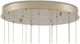 Currey & Company Iota Antique Brass/Sliver Round Multi-Drop Pendant Lighting-2