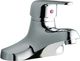 Elkay Chrome 4" Centerset Exposed Deck Lavatory Faucet with Integral Spout Single Control and 4" Wristblade Handle-0