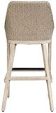 Uttermost® Paloma Cerused Wheat/Oatmeal Wicker Indoor-Outdoor Bar Stool with Cushion-5