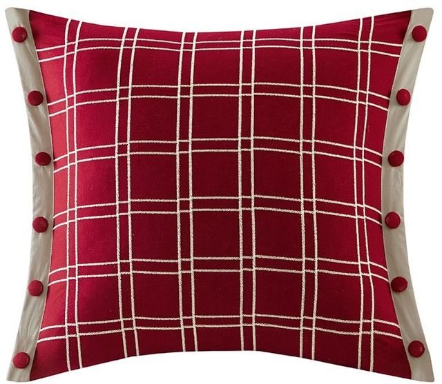 Olliix by Woolrich Tan/Red Full Sheridan Oversized Cotton Comforter Set-2