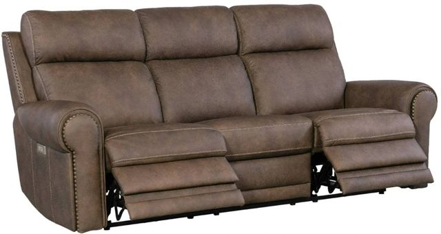 Hooker® Furniture SS Duncan Kalahari Bark Power Reclining Sofa with Power Headrest and Lumbar-1