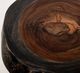 International Furniture Direct Parota Epoxy Brown Chairside Table with Black Base-4