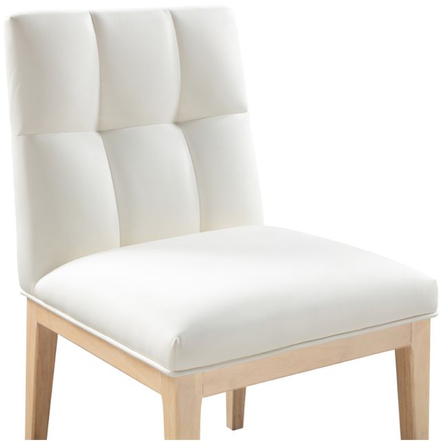 Meridian Furniture Adrian Cream/Natural Leather Upholstered Dining Side Chair-4