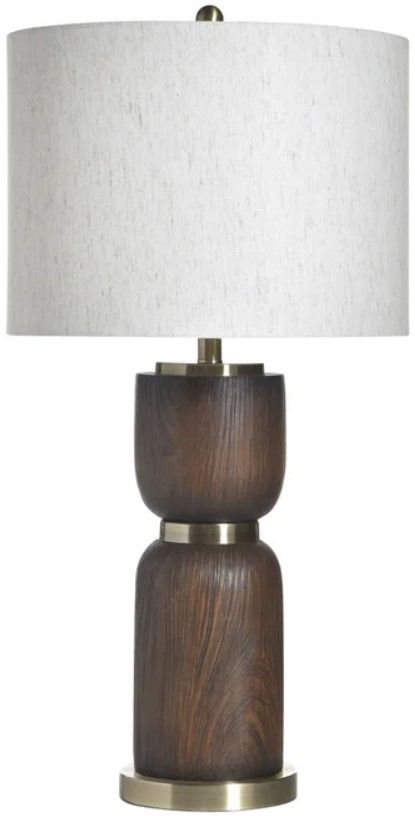 Stylecraft Walnut Gold Table Lamp-0