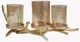 A & B Home Twig Gold Luster Glass 3-Pillar Holder-2