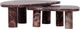 Four Hands Zion 2-Piece Merlot Marble Coffee Table Set-0