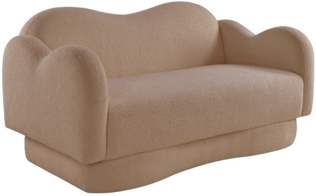 Meridian Furniture Bloom Beige Teddy Fabric Loveseat-0