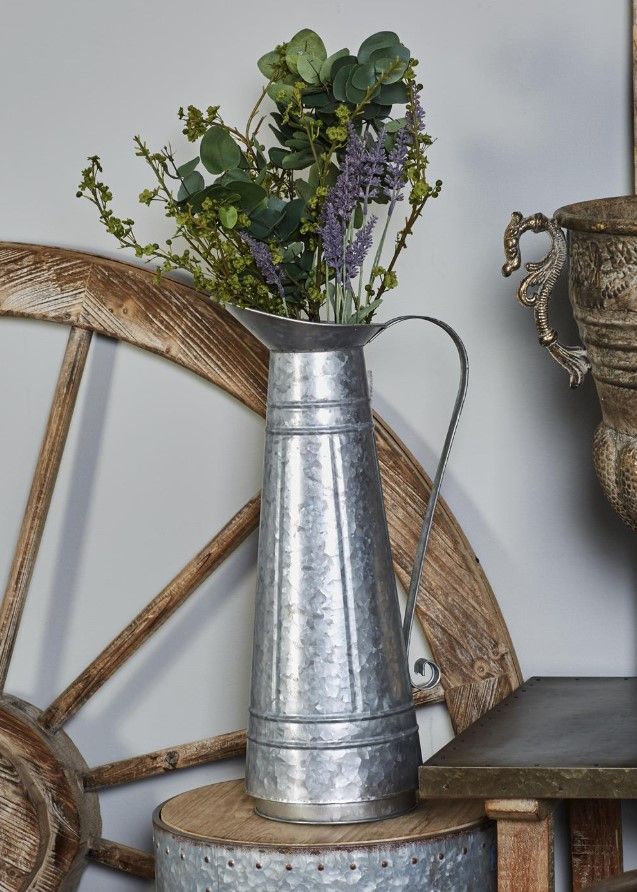 Deco Marche Silver Watering Can Planter-4