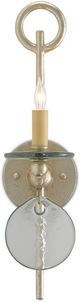 Currey & Company Sethos Silver Leaf Wall Sconce-1