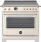 Bertazzoni Heritage Series 36" Fingerprint Resistant Avorio Pro Style Induction Range with Gold Accents-0