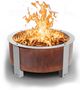 Breeo® X Series 34.5" Corten Steel Metal Outdoor Round Wood Fire Pit -0