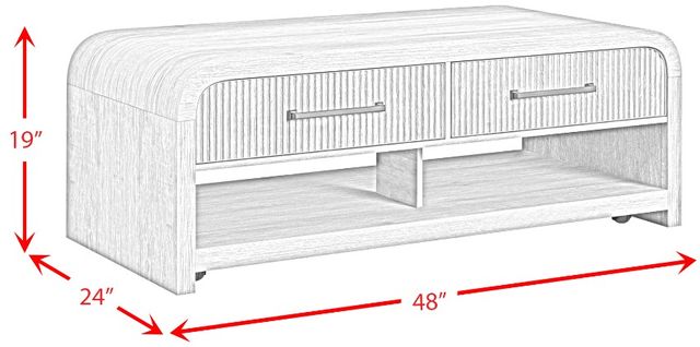 Elements International Ridgemont Black Coffee Table-2